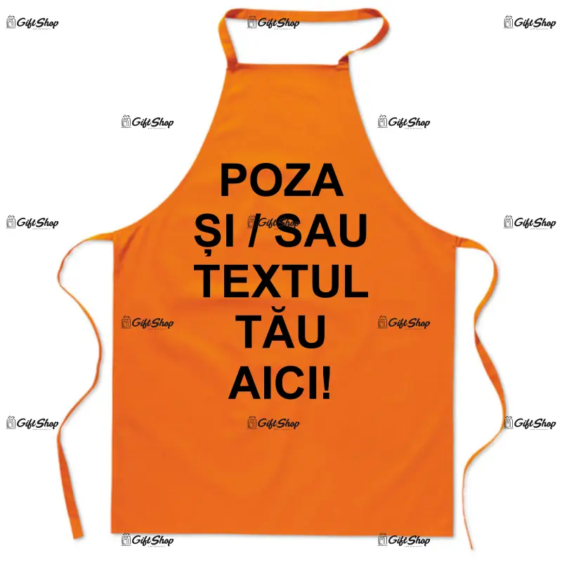 ..sort portocaliu personalizat cu poza / text